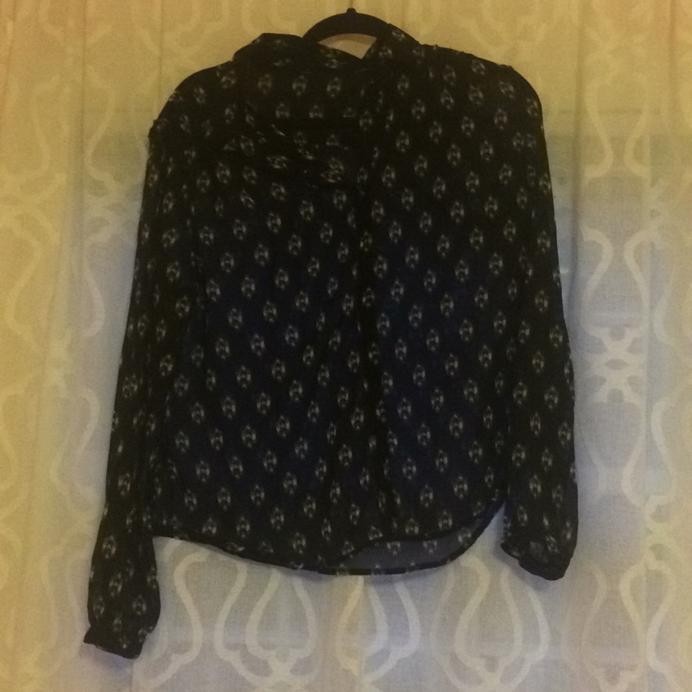 Sheer button up blouse